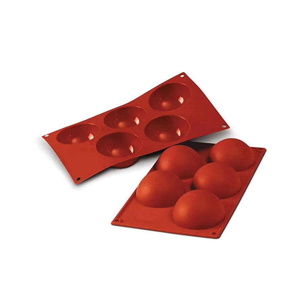 Stampo in silicone con 5 cavità a forma di semisfere, diametro 80 mm, capacità 600 ml
