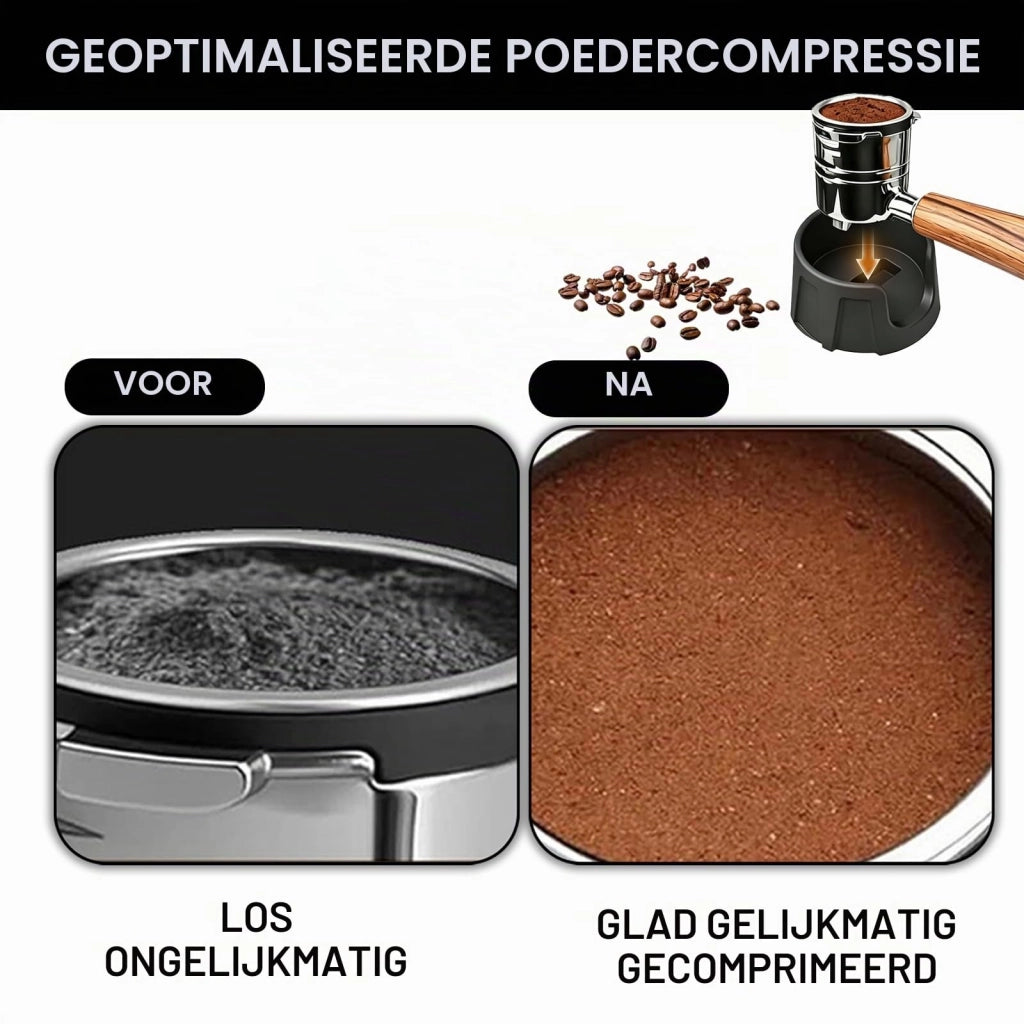 Base in silicone per pressino da caffè, compatibile con pressini da 51/58 mm, colore nero