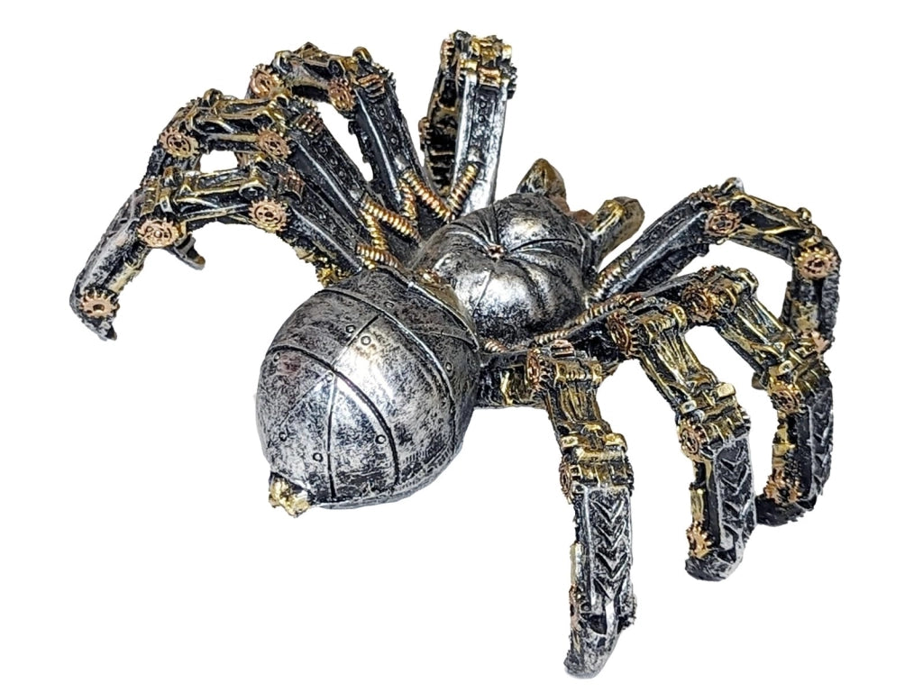 "Tarantola Steampunk", statuetta in resina, dipinta a mano, 15,5 cm