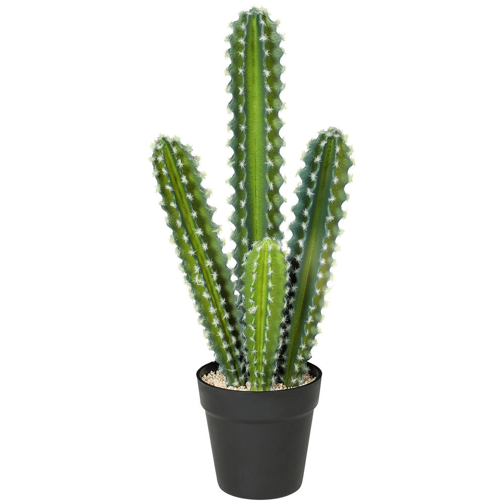 Pianta artificiale cactus con vaso 53 cm, pianta finta decorativa per casa e ufficio, design moderno e realistico senza manutenzione