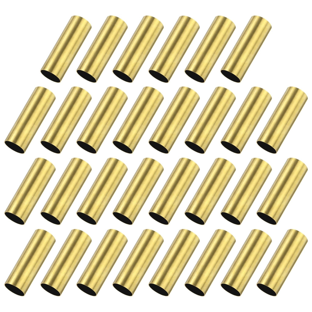 30 tubi di ottone rotondi, diametro 30 mm, diametro interno 10 mm, spessore della parete 0,5 mm