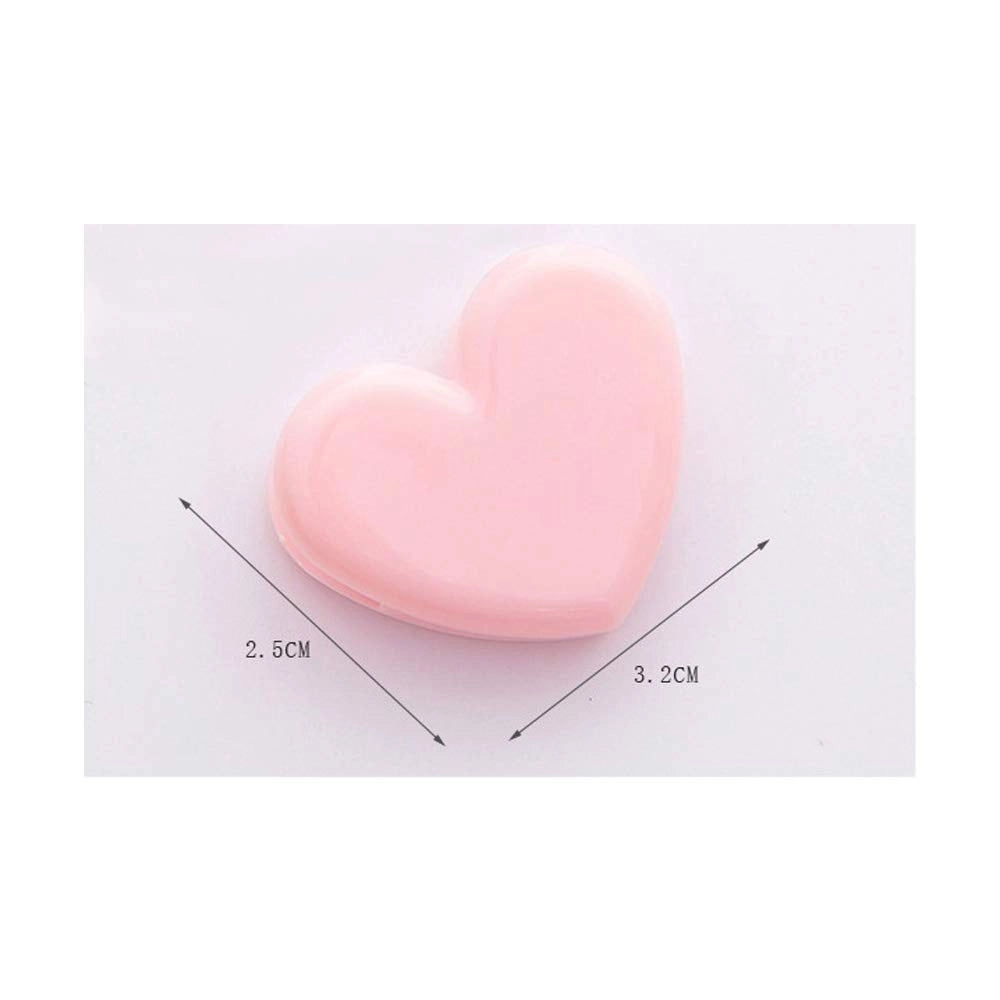 20 piccoli clip a forma di cuore in plastica, color rosa, dimensioni 3,2 x 2,5 cm