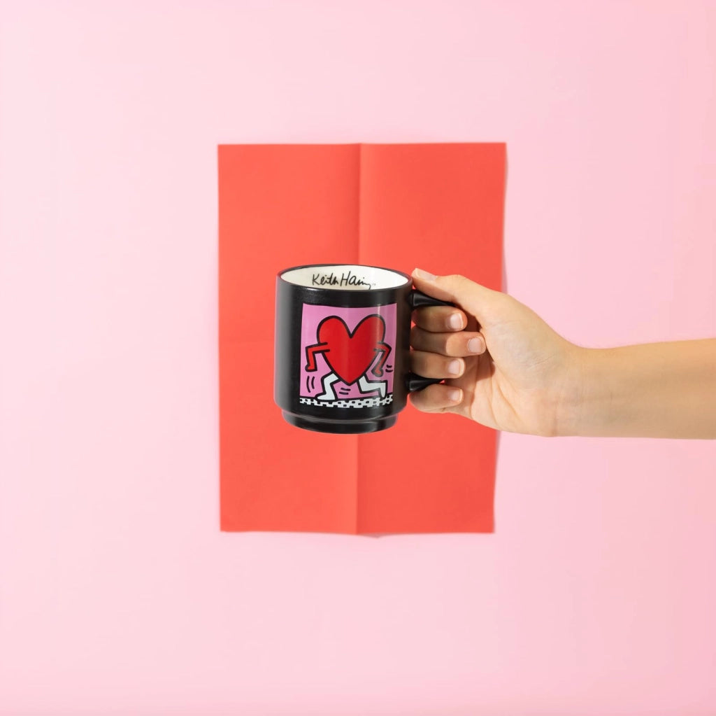 Set di 4 tazze da caffè – Keith Haring, capacità 300 ml, Vetroceramica, impilabili