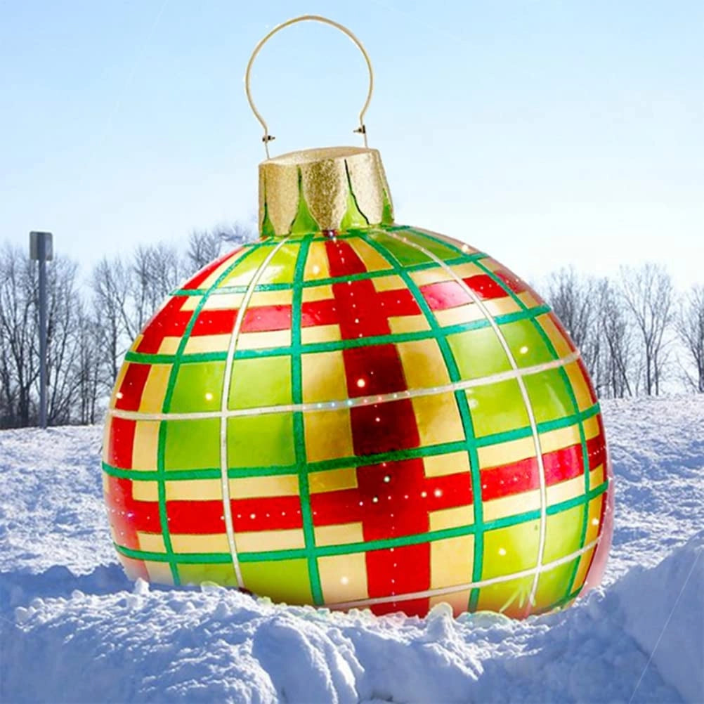 Palla di Natale gonfiabile, 60 cm, con pompa, in PVC