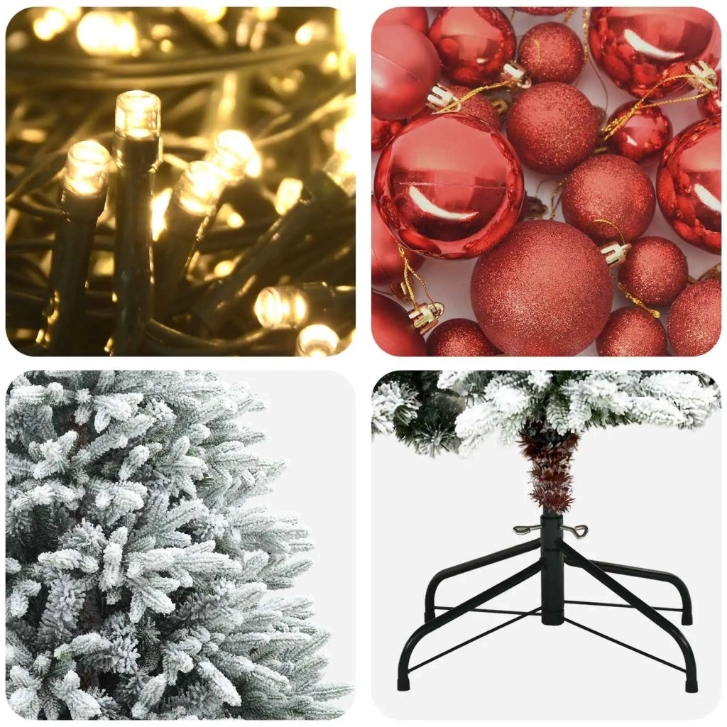 Albero di Natale Artificiale con Palline 180 cm 300 LED 3466855