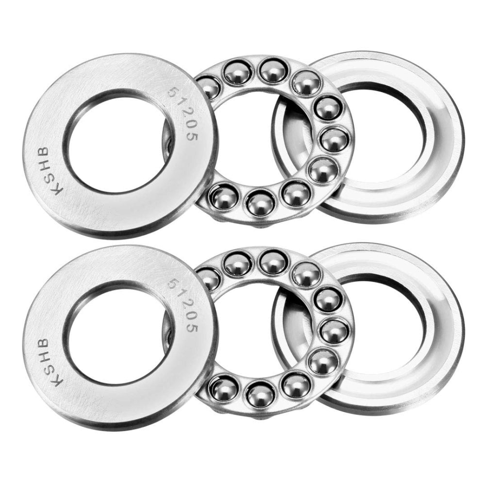 Cuscinetti a sfere radiali, dimensioni 10x24x9 mm, modello 51205, confezione da 2 pezzi