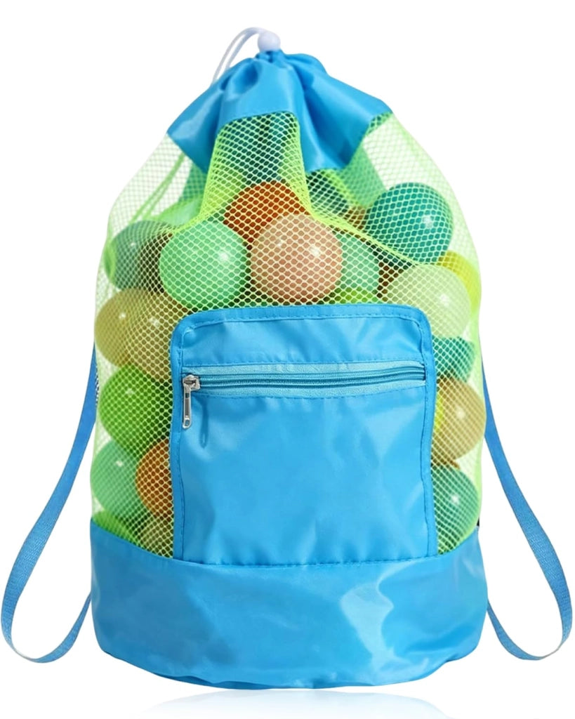 Zaino da spiaggia blu, 1 pezzo, con tasche organizzative, 48x24 cm