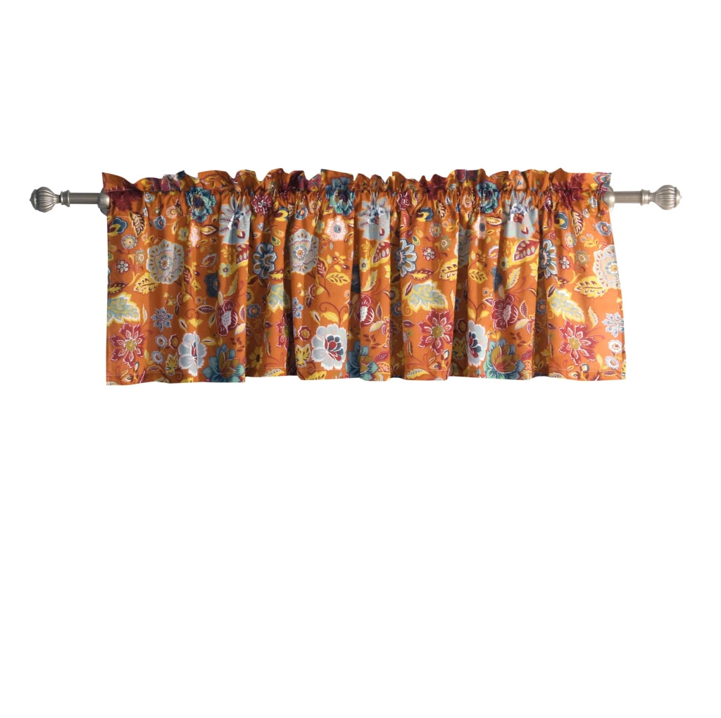 Tenda per finestra, dimensioni 48,3 x 213,4 cm, 1 pannello, motivo floreale, con elementi vegetali