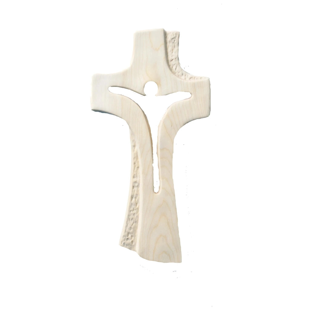 Croce in legno di Betlemme, 16 cm, dipinta a mano, a tema religioso
