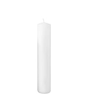 Candele per altare, 5 pezzi, 40 cm di lunghezza, colore bianco "Cloud", lunga durata di combustione