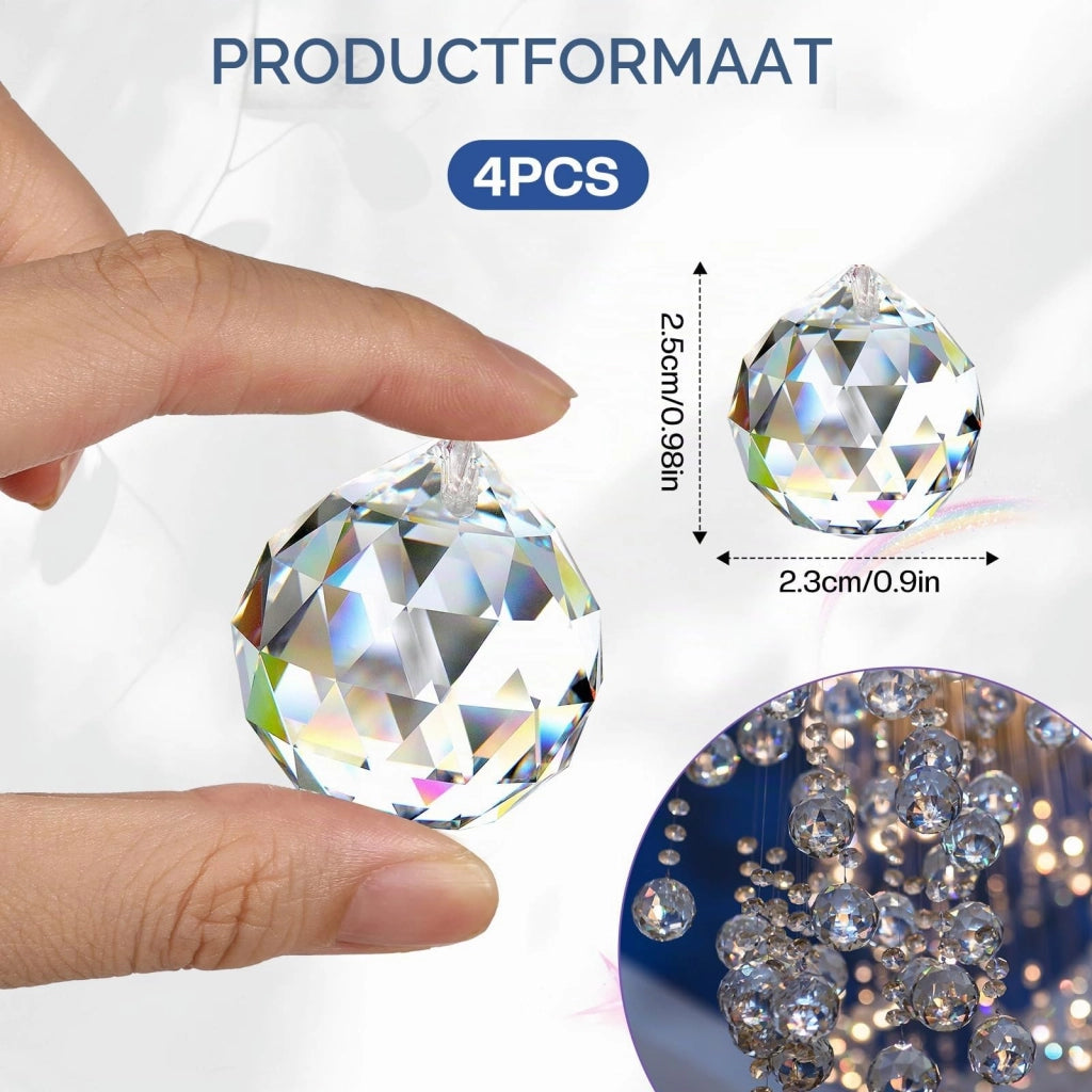 Prismi per cattedrali solari, confezione da 24 pezzi, diametro 24 mm, cristalli, decorazioni a forma di arcobaleno