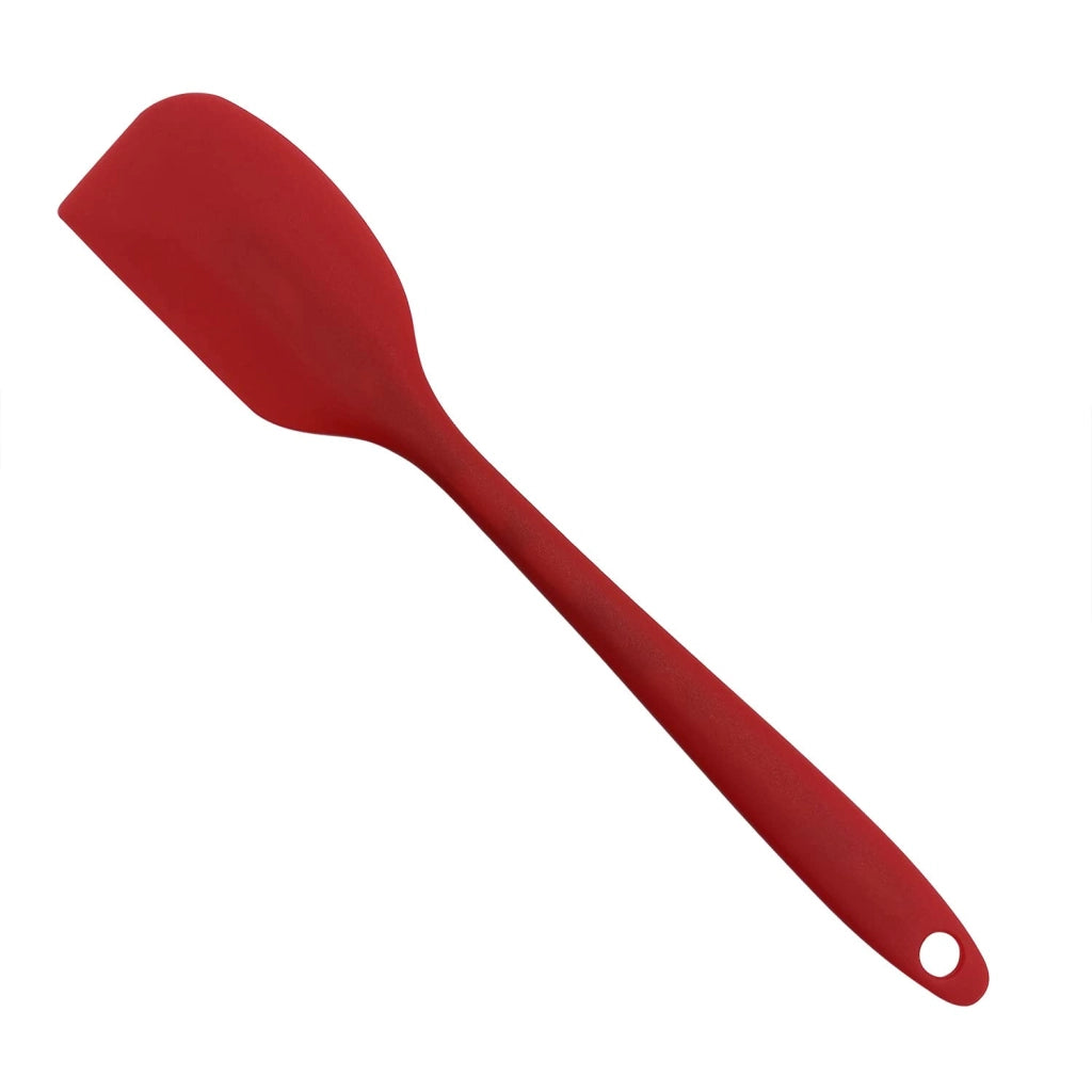 Spatola in silicone, resistente al calore, con rivestimento antiaderente, grande, di colore rosso