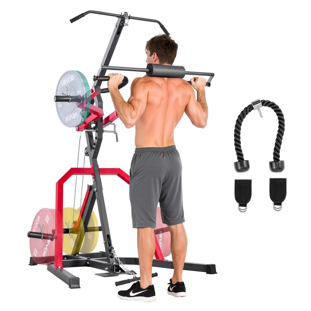 Stazione multifunzione Corner Leverage Gym HM2901A con sistema LAT Low Row 2:1, macchina per fitness domestico, carico 120 kg, regolabile e robusta