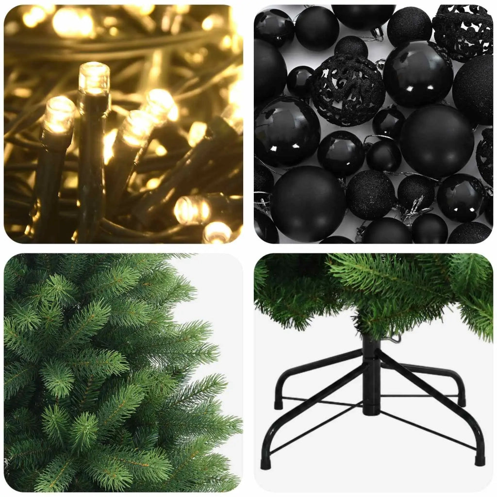 Albero di Natale Artificiale con Palline 210 cm 300 LED 3466439