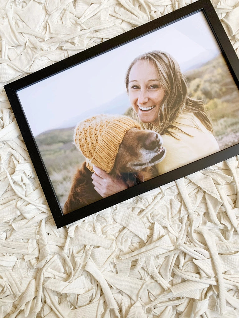 Cornice fotografica in legno, 20x40 cm, nera, cornice singola