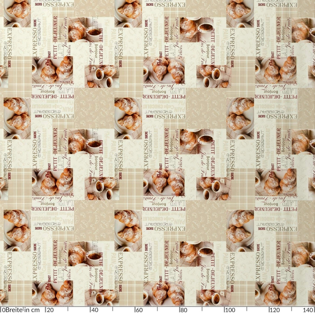 Tovaglia ovale in PVC, 140x200 cm, motivo caffè, lavabile