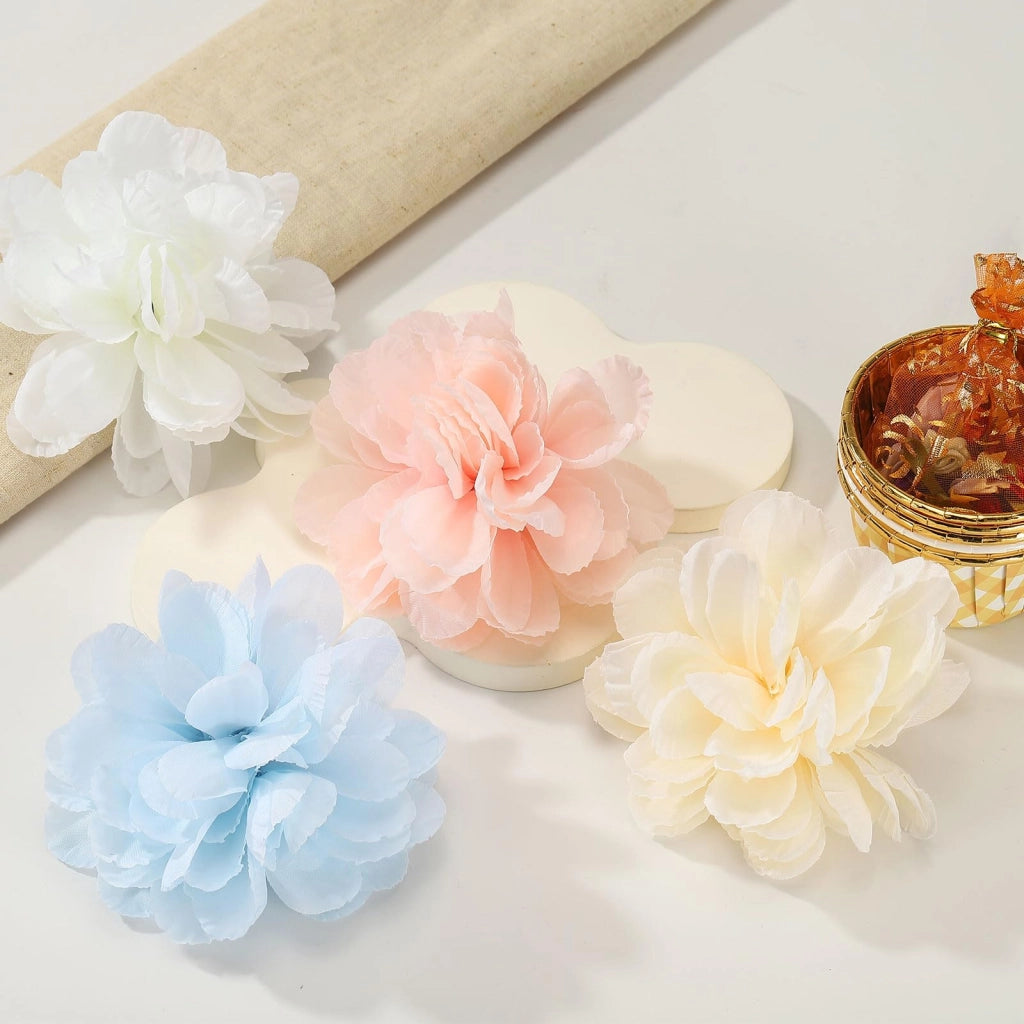 Fiori artificiali, 9,9 cm di altezza, confezione da 12 pezzi, colore bianco, adatti per galleggianti per candele