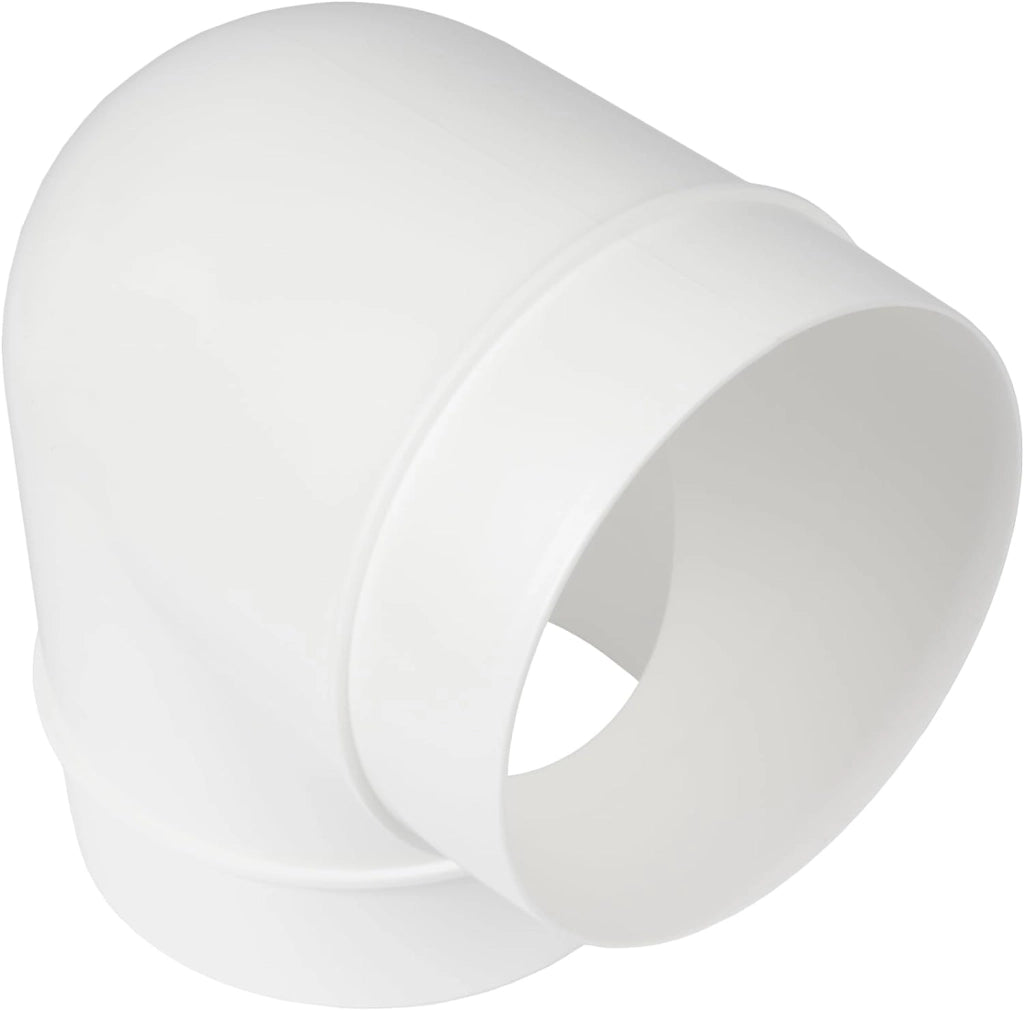 Curva per tubi in plastica, 90°, diametro 100 mm, confezione da 2 pezzi, per impianti di ventilazione