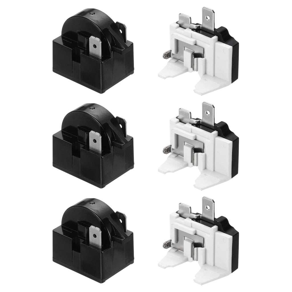 Set di relè di avviamento PTC, 3 pezzi, 15 Ohm, 2 poli, protezione da sovraccarico 1/6 HP