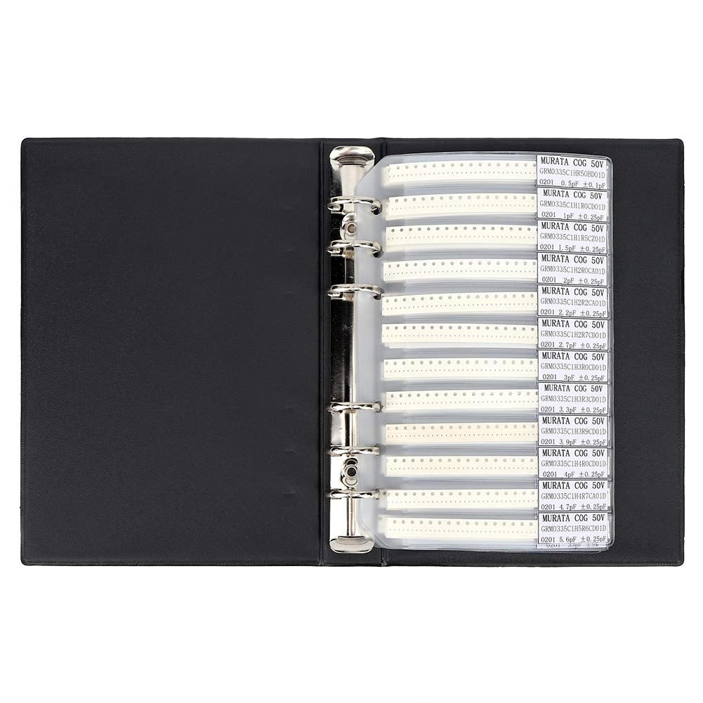 Kit di condensatori 0201 da 51 pezzi – Condensatori ceramici SMD ad alta precisione per progetti elettronici, formato 0201, eccellente stabilità e prestazioni