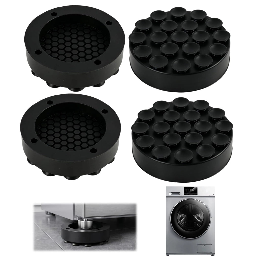 Set di 4 tappetini antivibranti in silicone per lavatrice, altezza 1,3 cm