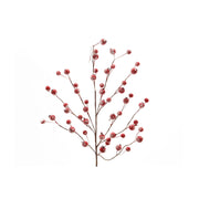 Ramo decorativo con bacche e neve 15x h55 cm