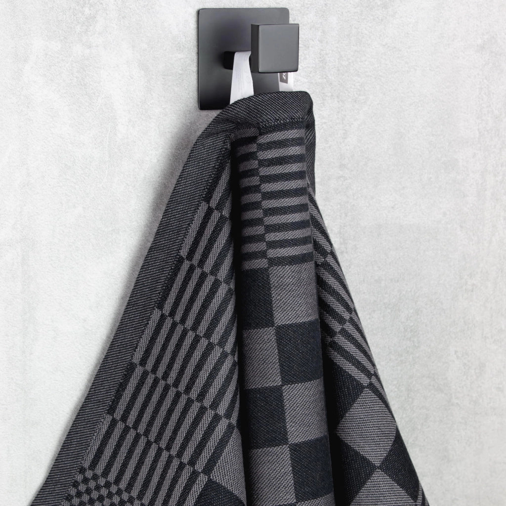 6 strofinacci da cucina, 65x65 cm, 100% cotone, 236 g/m², colore nero