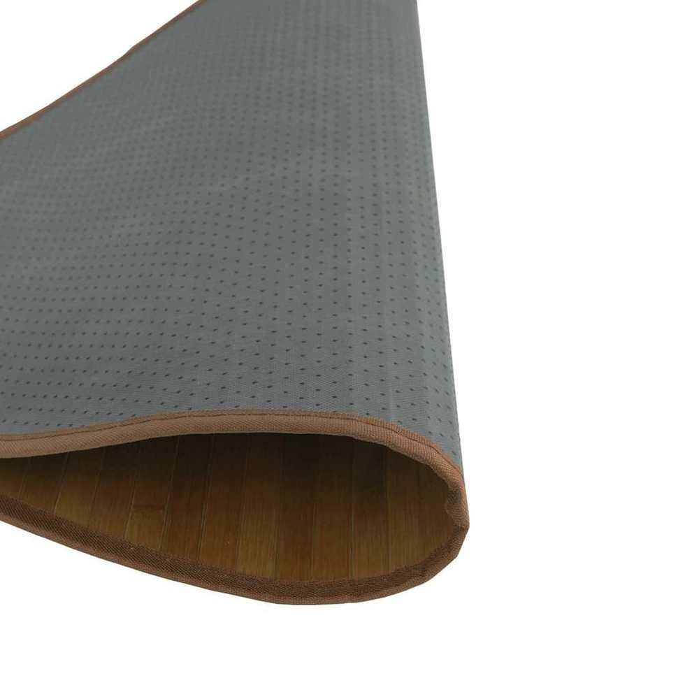 Tappeto Rotondo Marrone 100 cm in Bambù