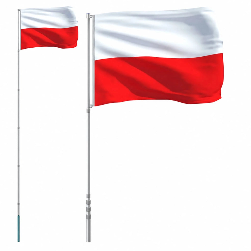 Asta e Bandiera Polonia 5,5 m Alluminio 3147133