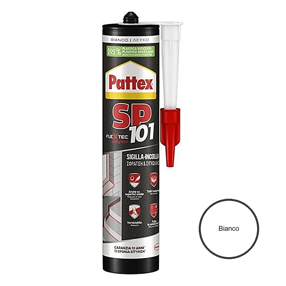 Sigillante adesivo pattex sp101 da 280 ml *** colore- bianco, confezione 1