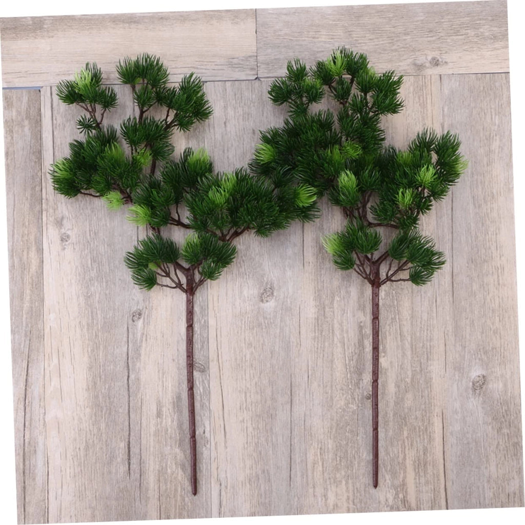 Ramo di pino artificiale, pianta ornamentale, 20x8x40 cm, verde
