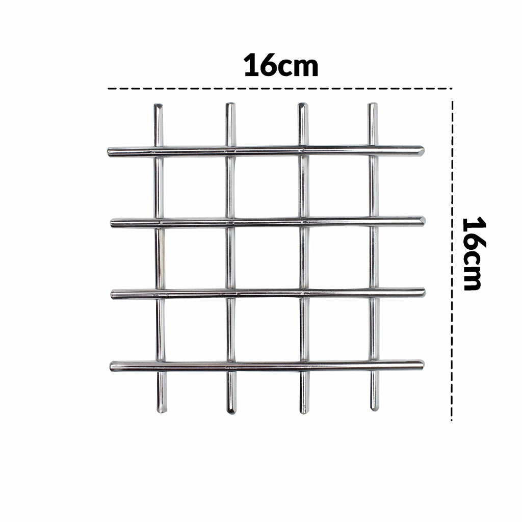 Sottobicchieri in acciaio inossidabile, supporto per pentole, 16x16 cm, resistente al calore