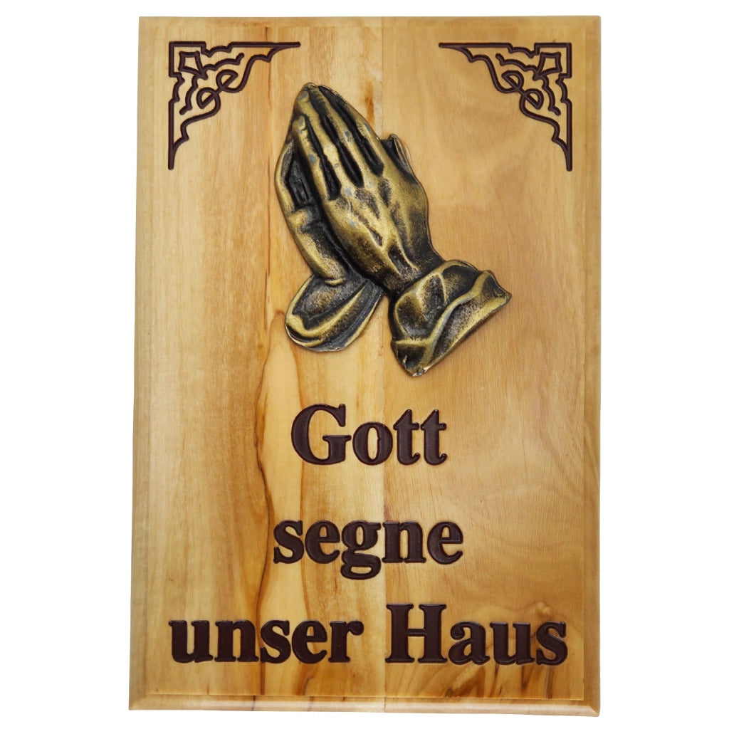 Pannello decorativo in legno d'olivo con scritta "Casa", dimensioni 15x10 cm