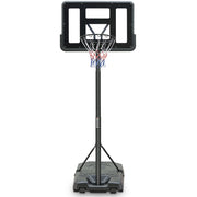 Canestro da basket regolabile con base 198,12-304,8 cm nero con ruote