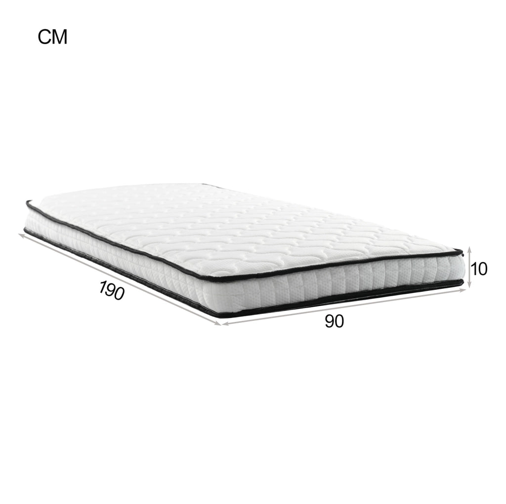 Letto singolo imbottito rosa 90x190 cm con contenitore e materasso