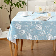 Tovaglia rettangolare in poliestere, impermeabile, colore blu, dimensioni 160x120 cm