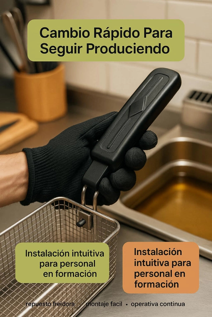 Maniglia per friggitrice, compatibile con il modello Movilfrit P 907080, realizzata in plastica