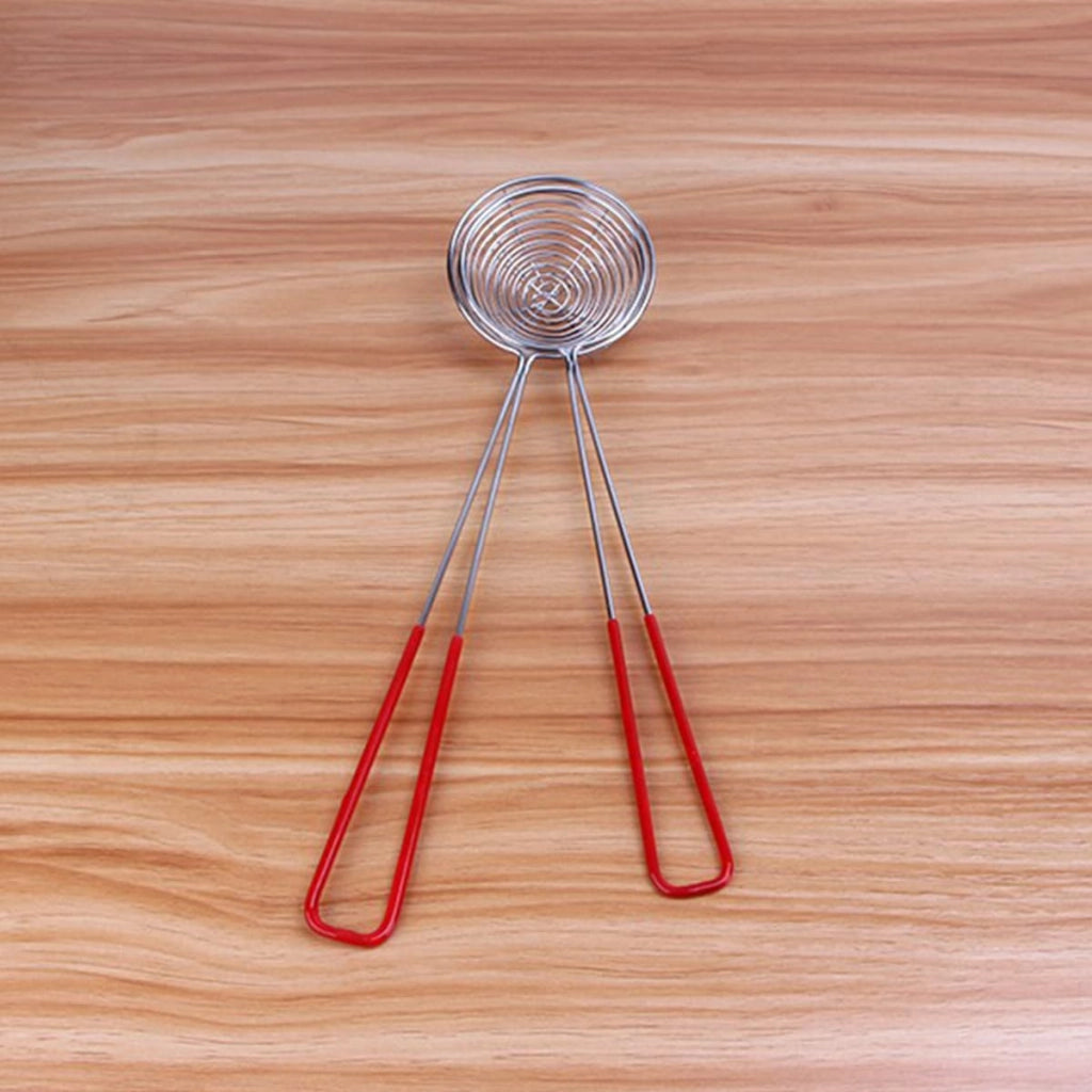 Set di due cucchiai in acciaio inossidabile per schiuma, due dimensioni, colino da cucina