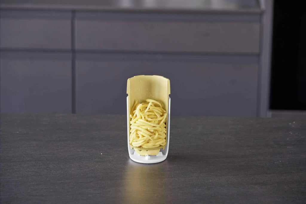 Grattugia per patate, ideale per preparare rösti e hash browns, in plastica, colore bianco/beige