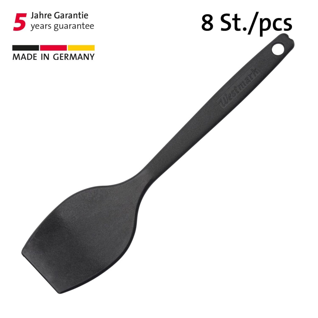 Set da 8 grattugie per raclette, 16,6 cm, in plastica, colore nero