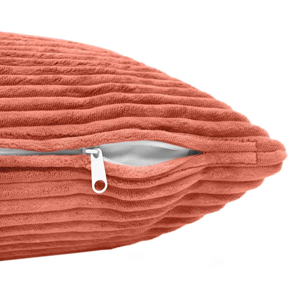 Federa 2 pz HEERLEN Rosso Arancio 30 x 30 cm corduroy 907433