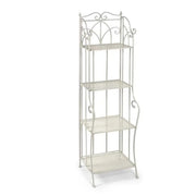 Set 2 scaffali in metallo angolare pieghevoli  con 3 ripiani cm 40x28x166h