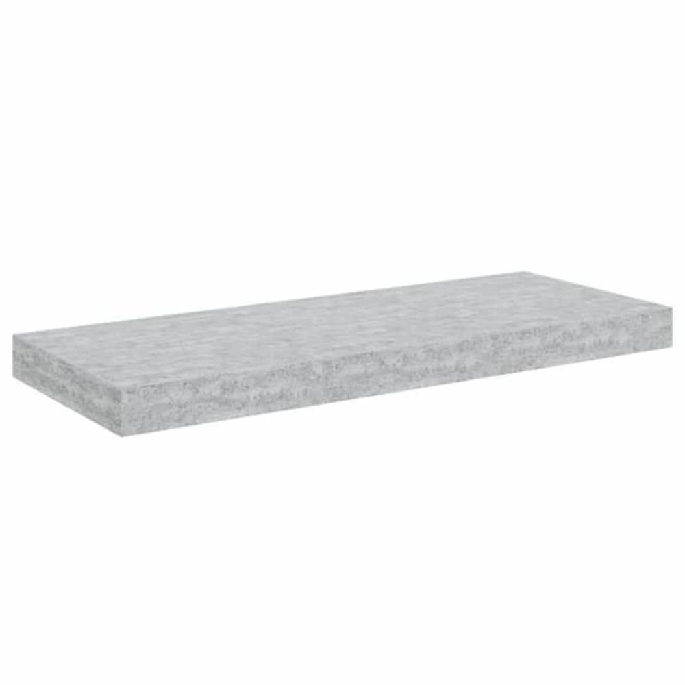 Scaffale a Parete Grigio Cemento 60x23,5x3,8 cm in MDF