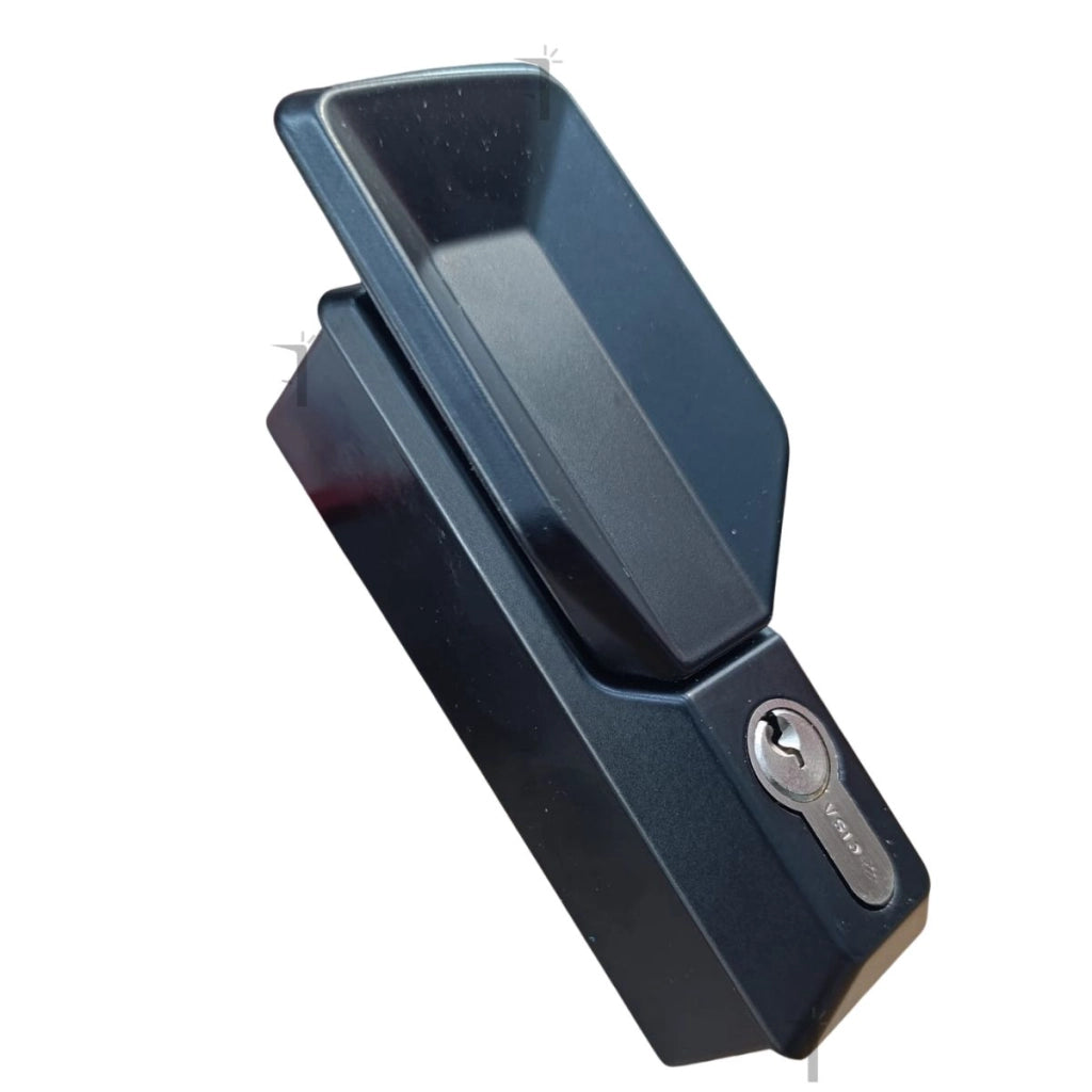 Pomolo fisso con cilindro per maniglione antipanico Cisa ALPHA 07A78 Colore: Nero (RAL 9005)