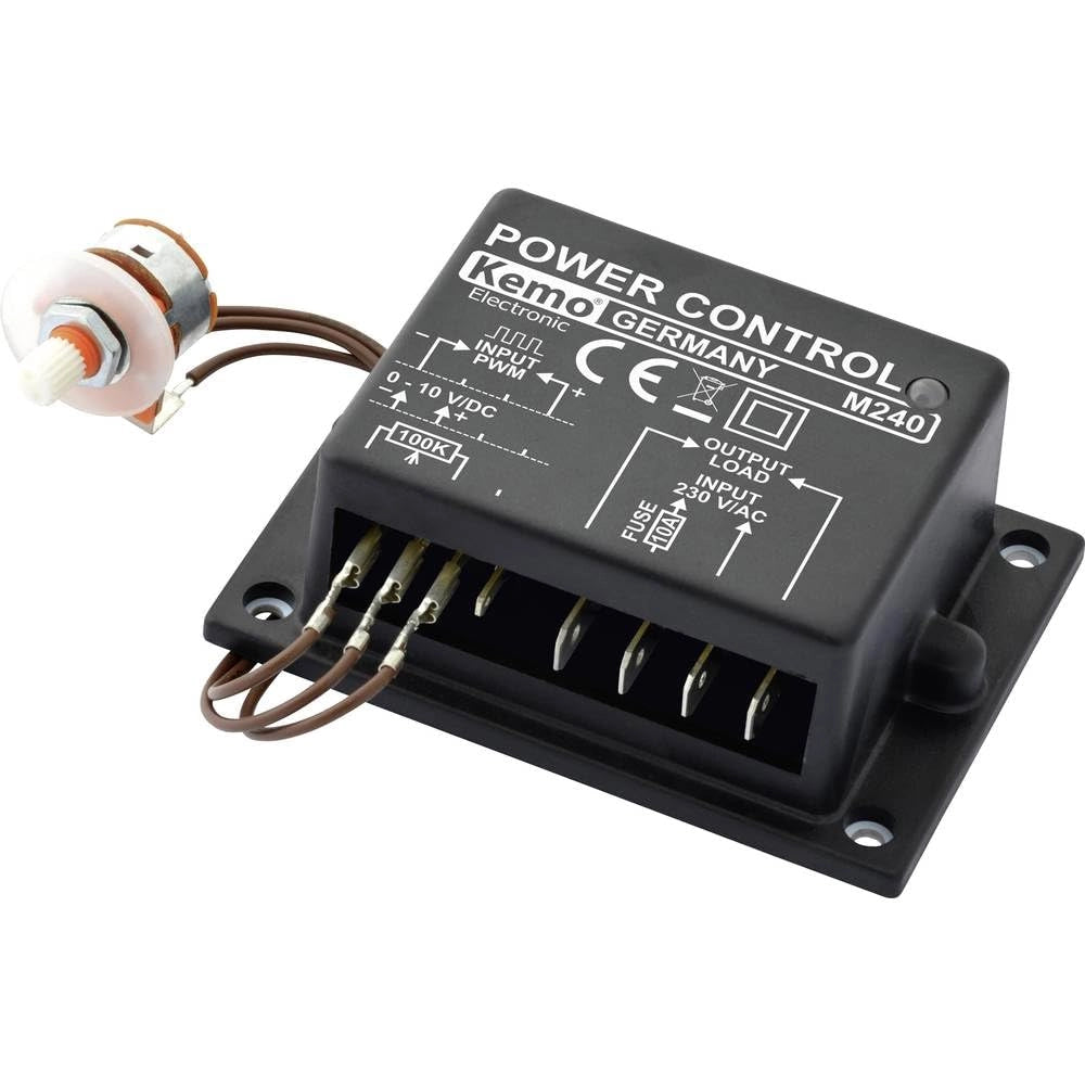 Regolatore di potenza 230 V/AC, 10 A, multifunzione, per motori e lampade