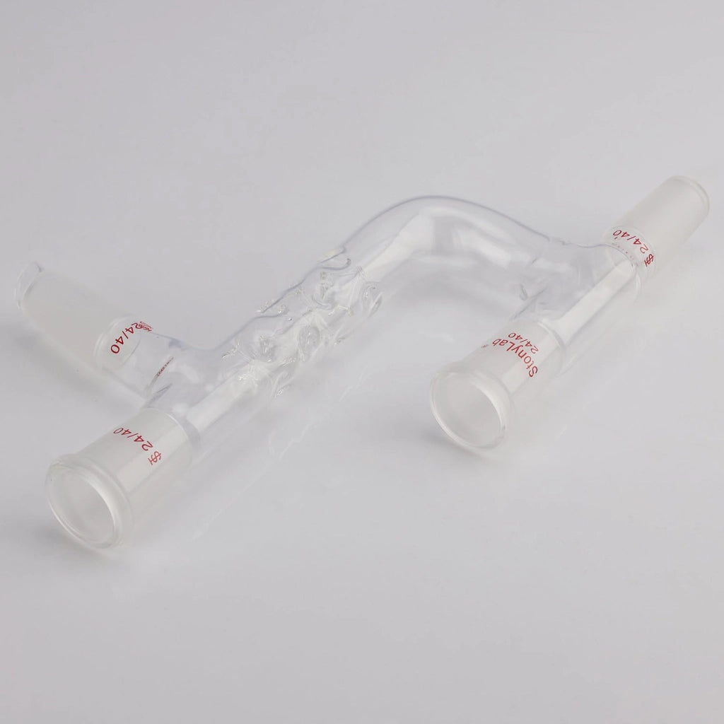 Adattatore per distillazione Kjeldahl, a 4 vie, attacco 24/40, in vetro borosilicato