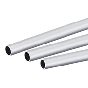 Confezione da 3 tubi rotondi in alluminio, diametro 12x10 mm, lunghezza 250 mm