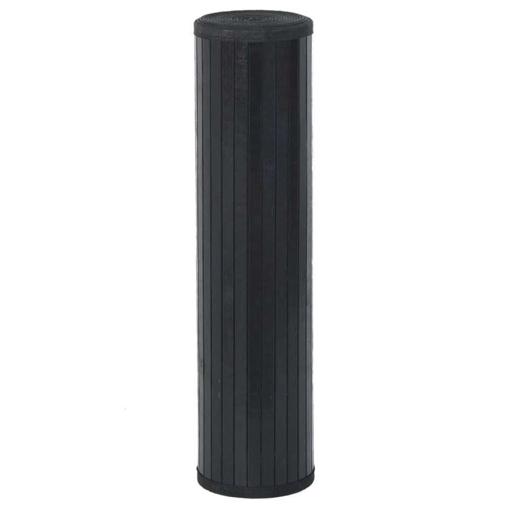 Tappeto Rettangolare Nero 60x100 cm in Bambù