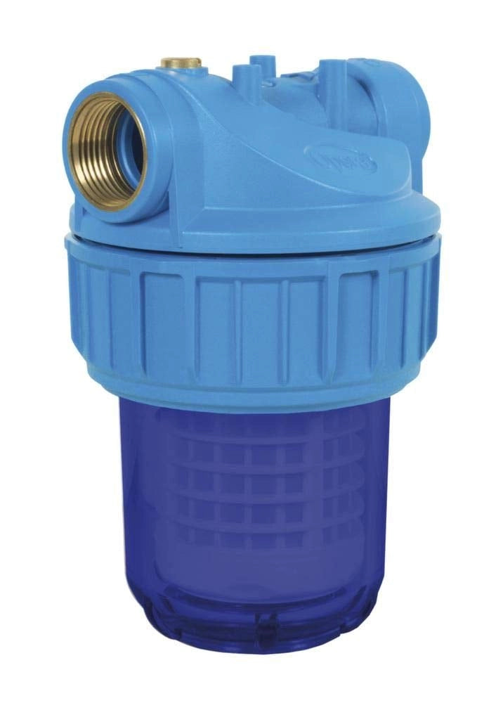 Filtro per l'acqua da 5 pollici, colore blu, con cartuccia antiparticolato lavabile