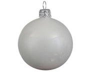Box Da 4 Palline Di Natale Bianco Lucido 10 Cm
